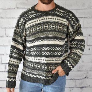 Vintage Liberty Exacta Fair Isle Vibe Cotton Blend Sweater XL
